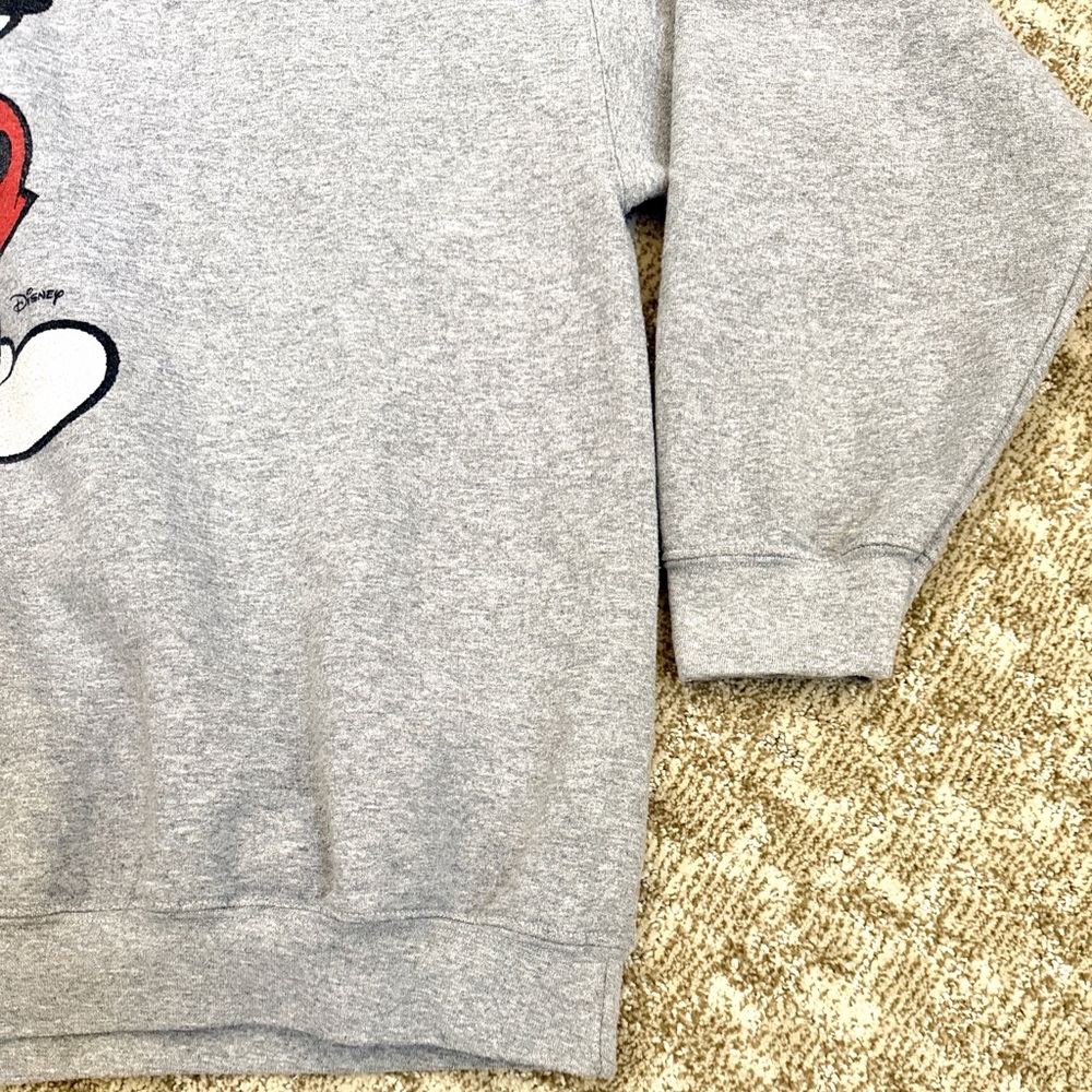 Junk Food Clothing x Disney Mickey Flea Market Fleece Heather Grey Sweatshirt—XL - Picture 7 of 10